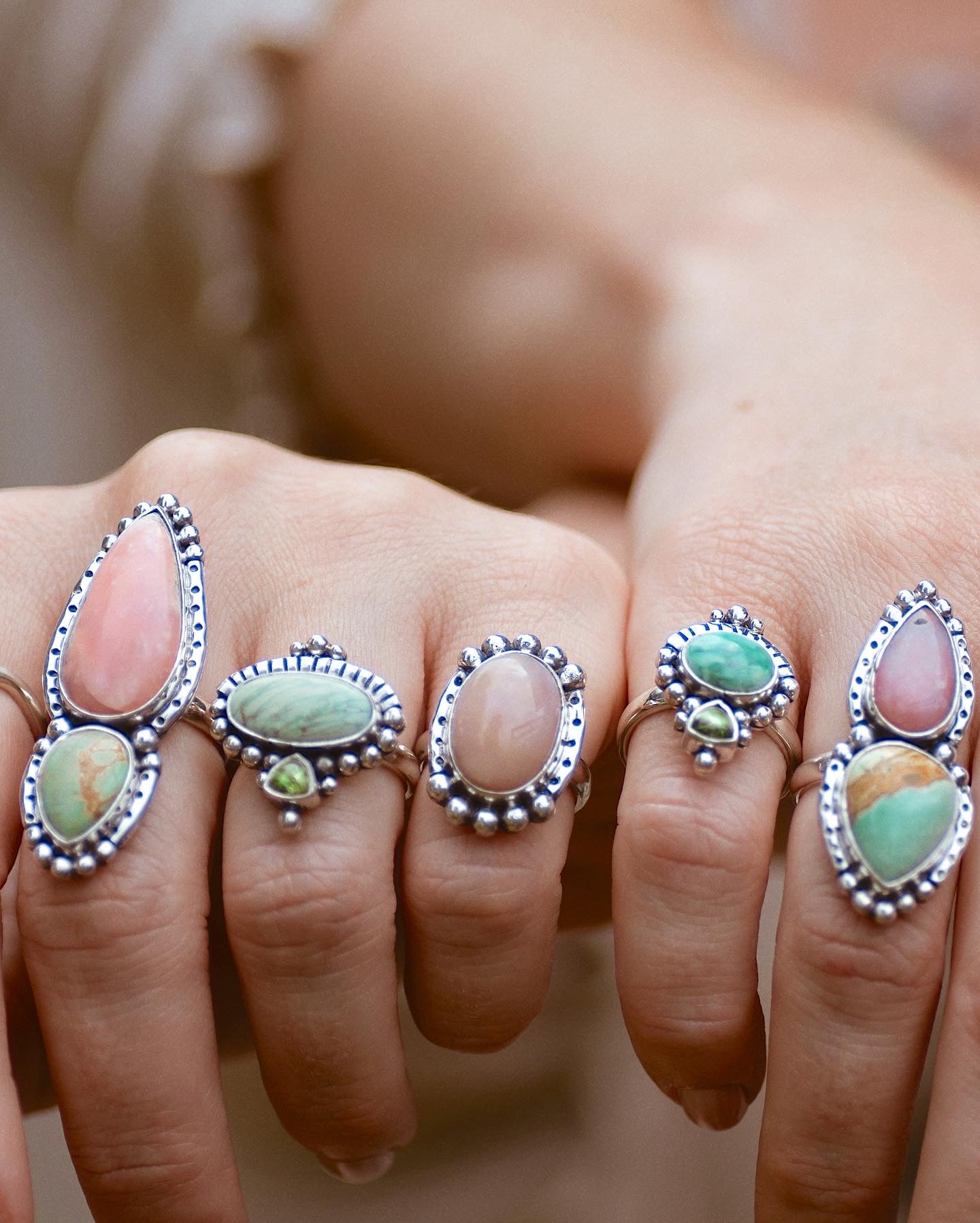 Dawn Ring ◇ Peridot + Green Variscite (Multi Listing)