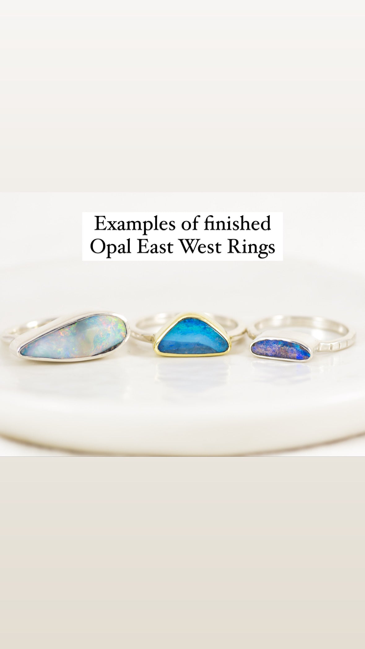 Opal East West Ring #3 (Pre-Order) ◇ Australian Opal ◇ Made in your size