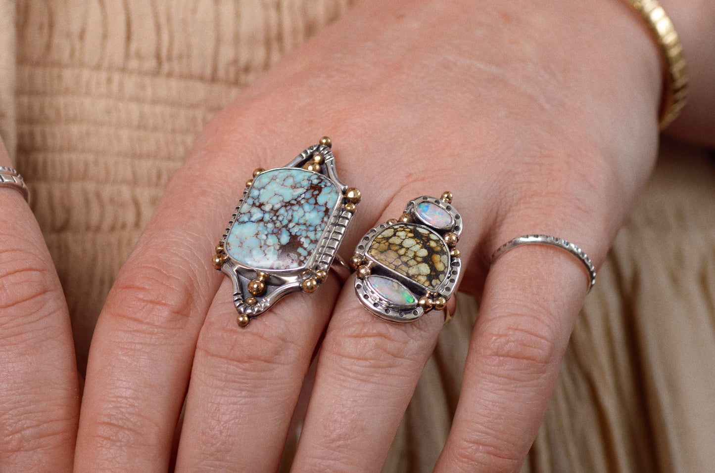 Dunes Ring (A) ◇ Hubei Turquoise ◇ Size 7