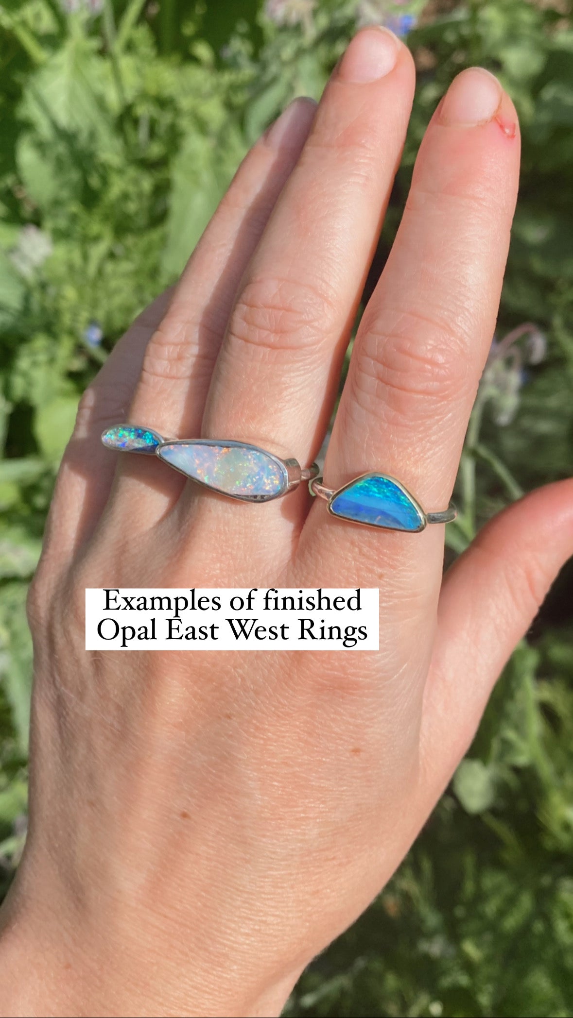 Opal East West Ring #9 (Pre-Order) ◇ Australian Opal ◇ Made in your size