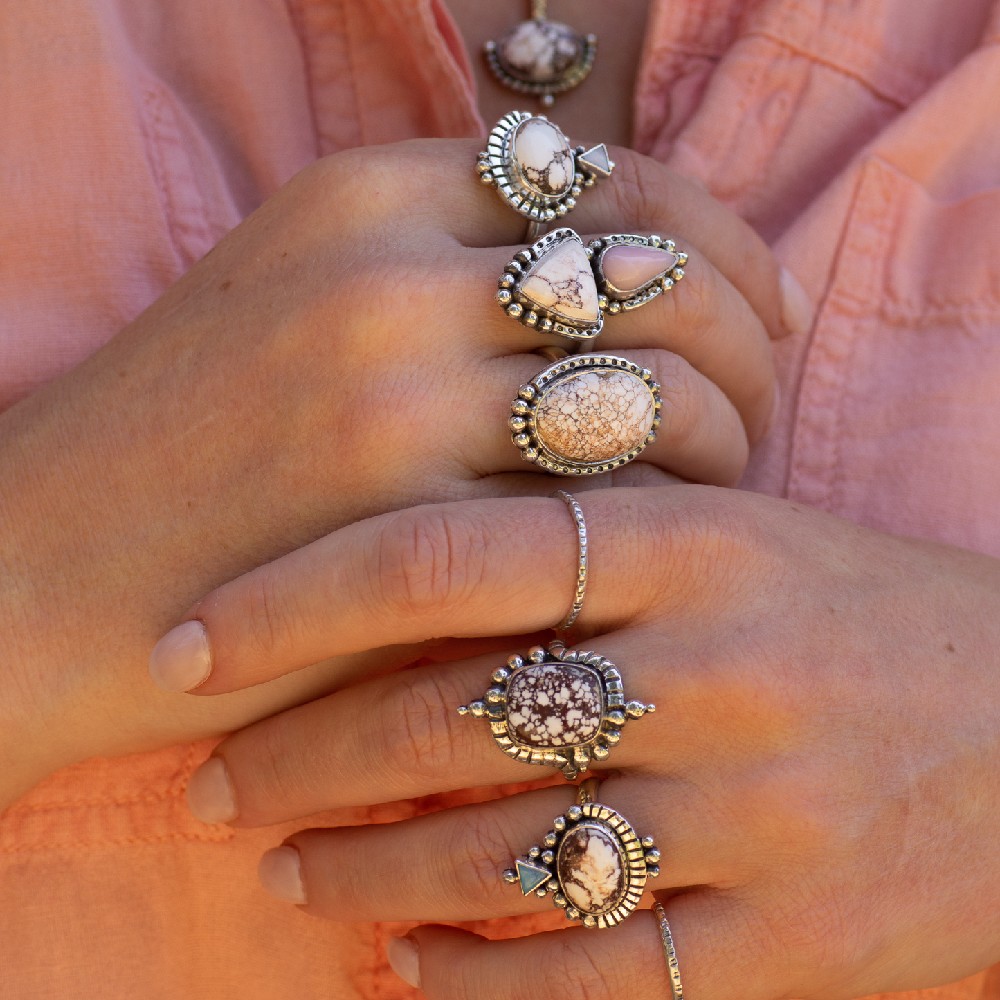 Wanderer Ring (B) ◇ Wild Horse Magnesite ◇ Size 7.5