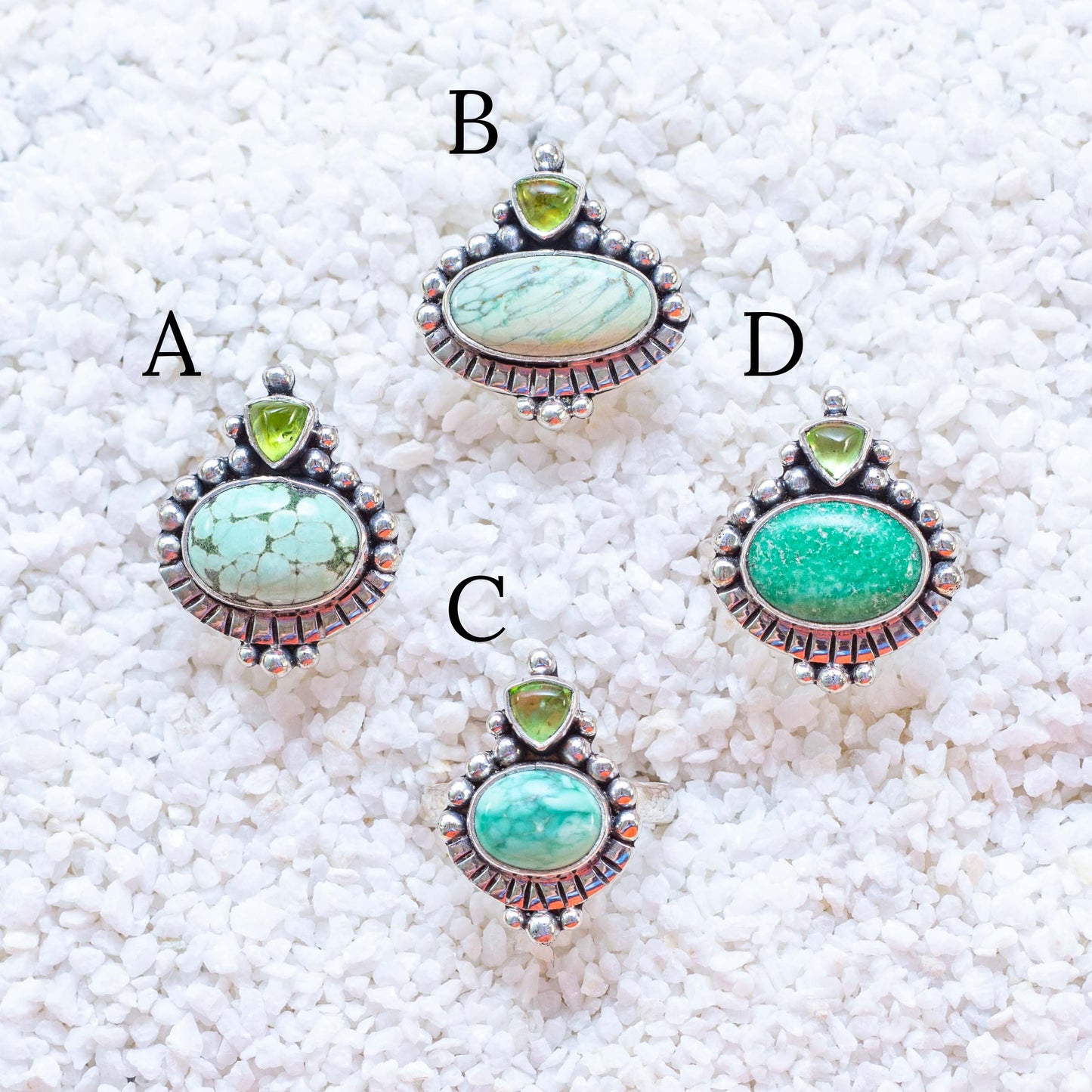 Dawn Ring ◇ Peridot + Green Variscite (Multi Listing)