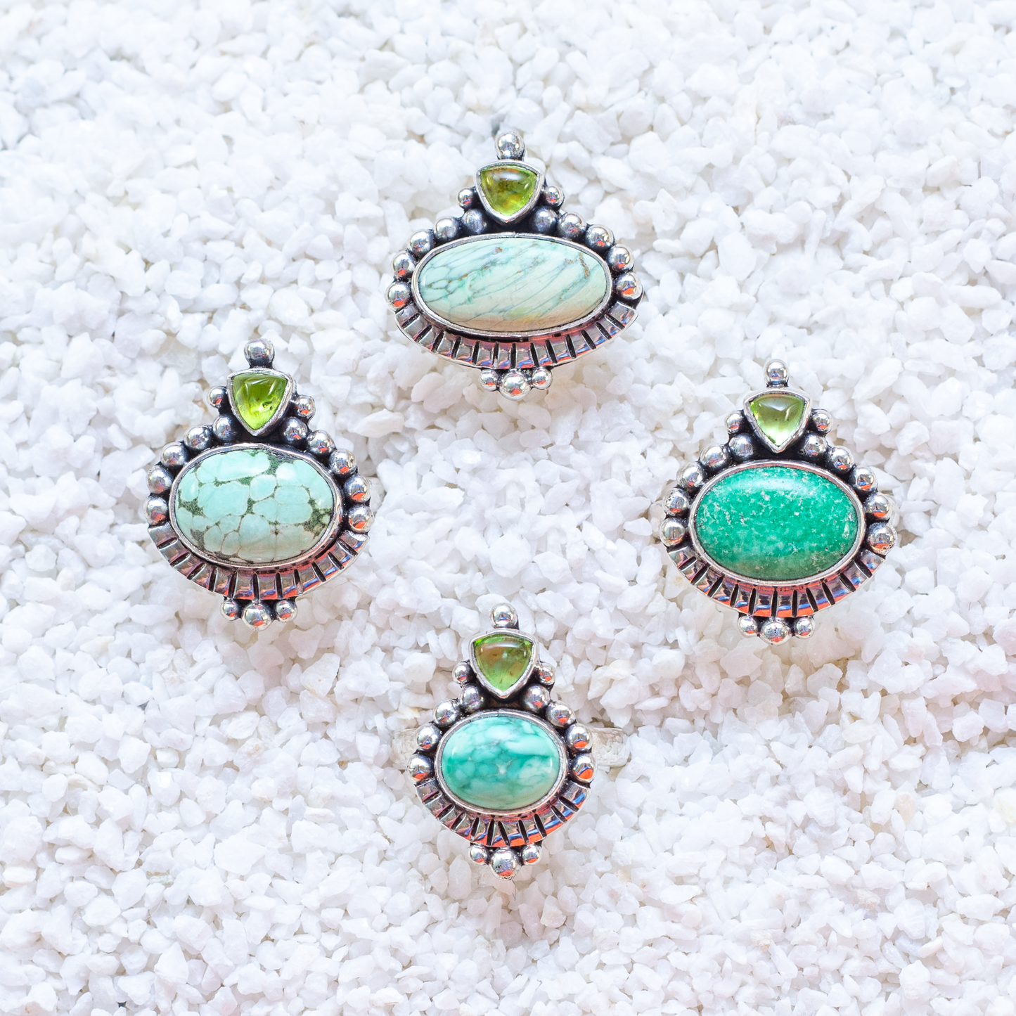 Dawn Ring ◇ Peridot + Green Variscite (Multi Listing)