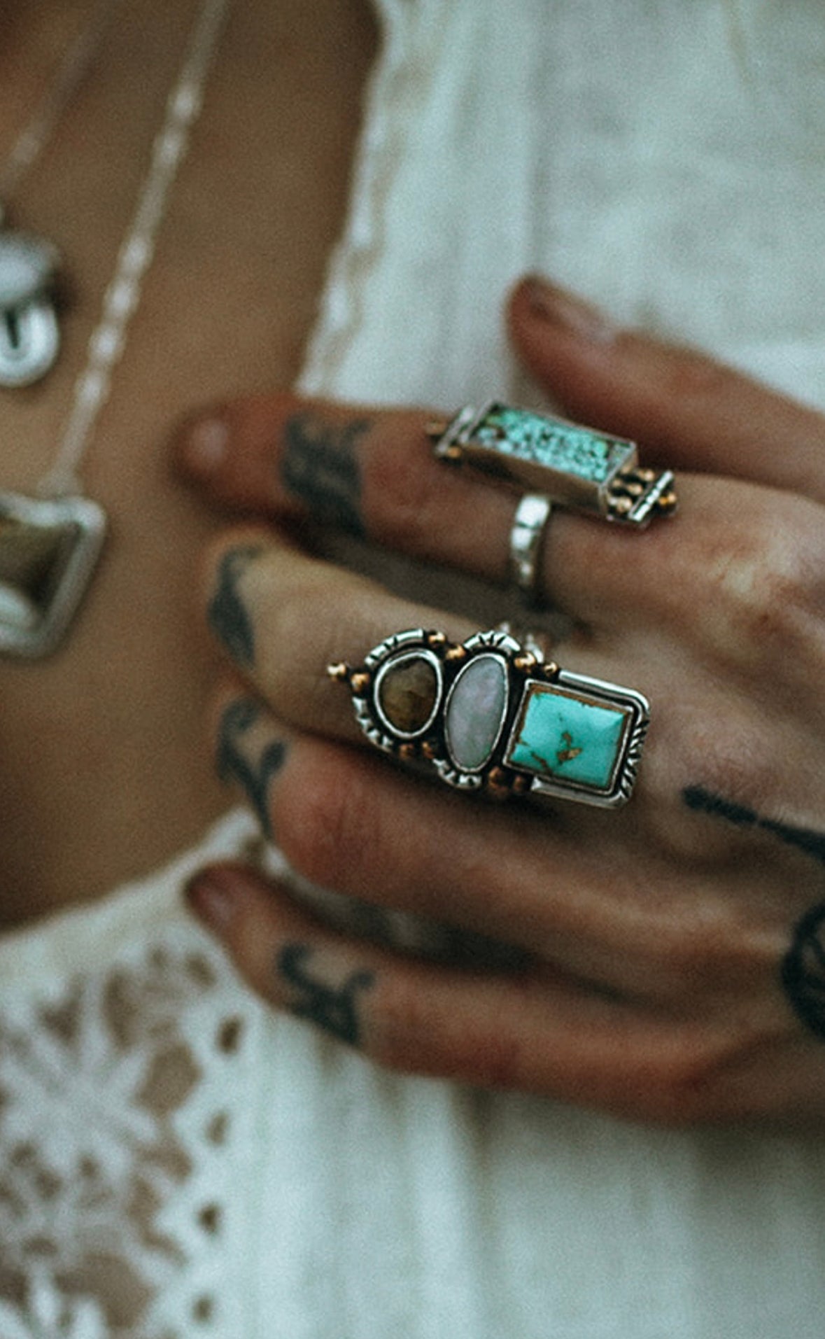 Royston Turquoise, Opal, Tourmaline Ring Made to Order