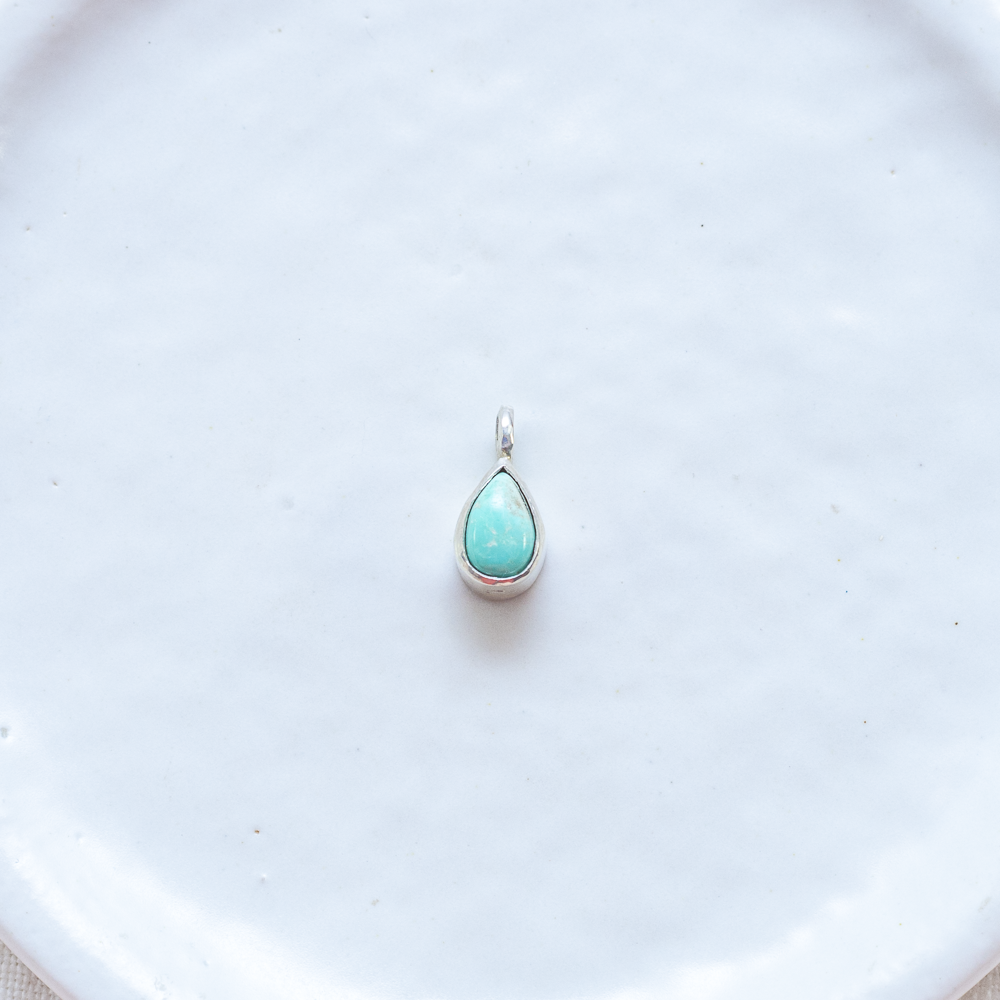 Single Stone Charm ◇ Green Variscite ◇ MADE TO ORDER