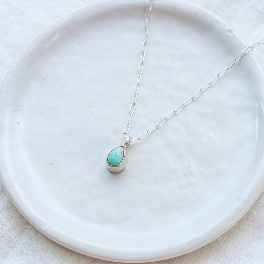 Single Stone Charm ◇ Green Variscite ◇ MADE TO ORDER