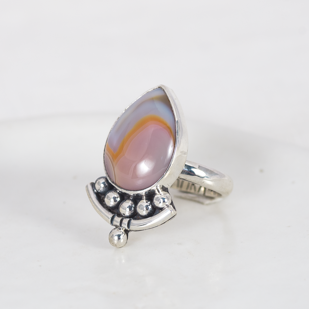 Emergence Ring ◇ Agua Nueva Agate ◇ Size 5.5