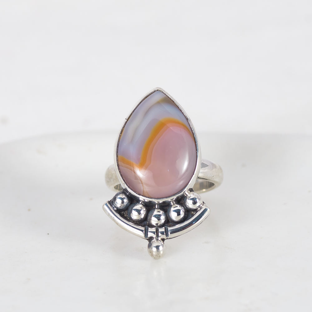 Emergence Ring ◇ Agua Nueva Agate ◇ Size 5.5