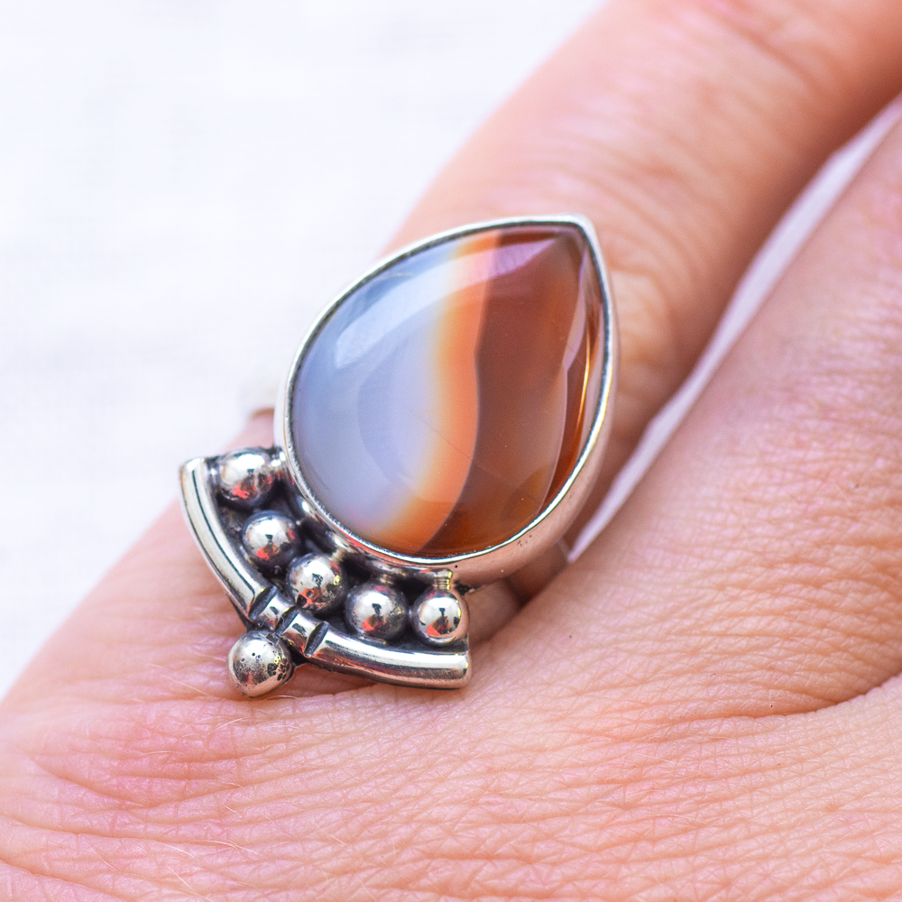 Emergence Ring ◇ Agua Nueva Agate ◇ Size 6.25