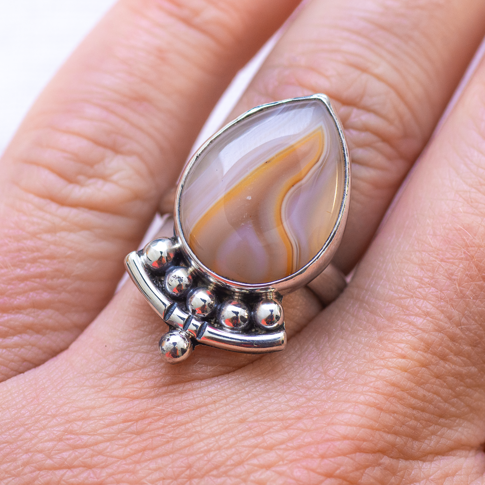 Emergence Ring ◇ Agua Nueva Agate ◇ Size 7