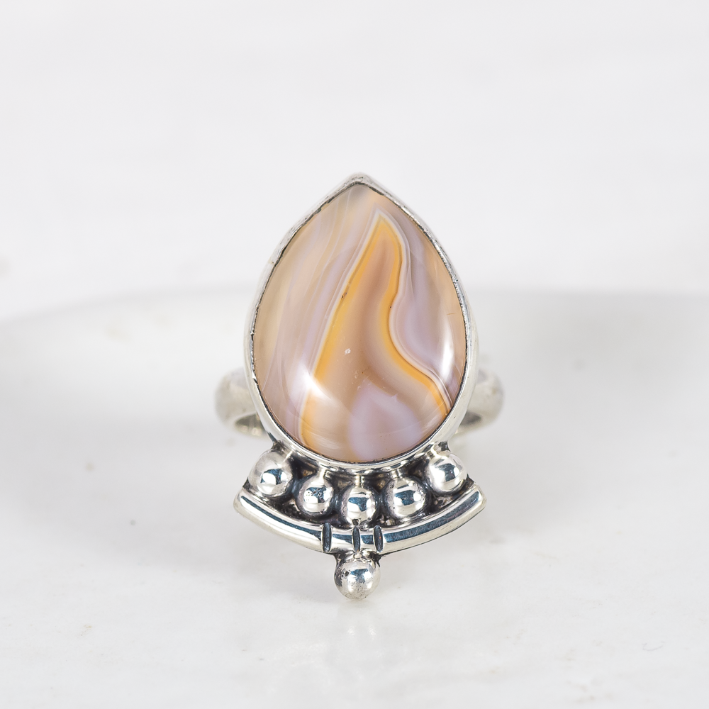 Emergence Ring ◇ Agua Nueva Agate ◇ Size 7