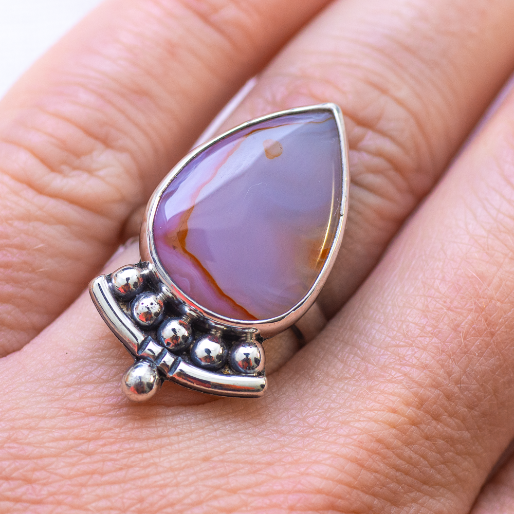 Emergence Ring ◇ Agua Nueva Agate ◇ Size 7