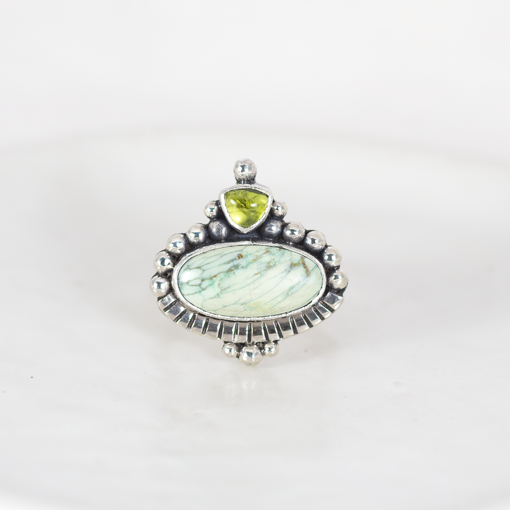 Dawn Ring ◇ Peridot + Green Variscite (Multi Listing)