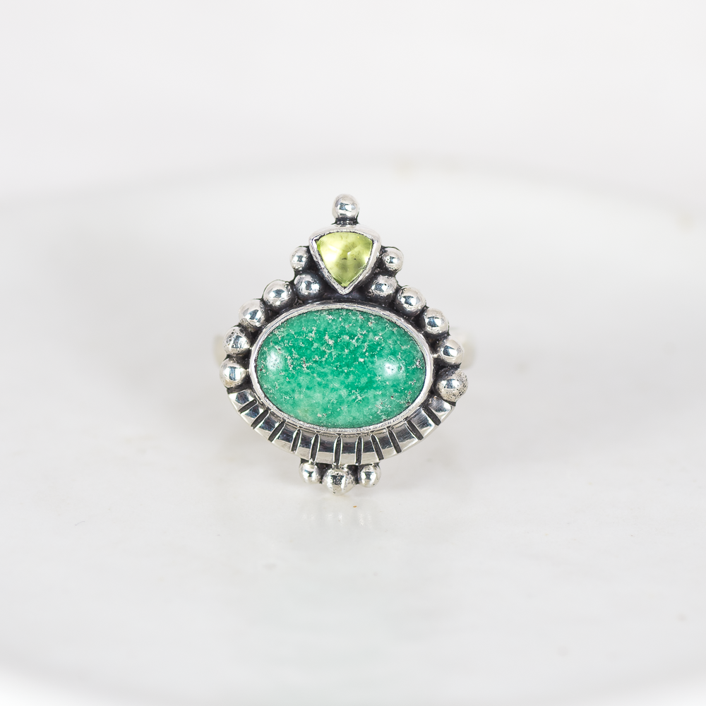 Dawn Ring ◇ Peridot + Green Variscite (Multi Listing)