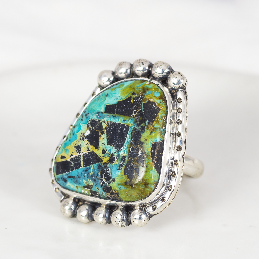 Wanderer Ring (B) ◇ Nevada Turquoise ◇ Size 7