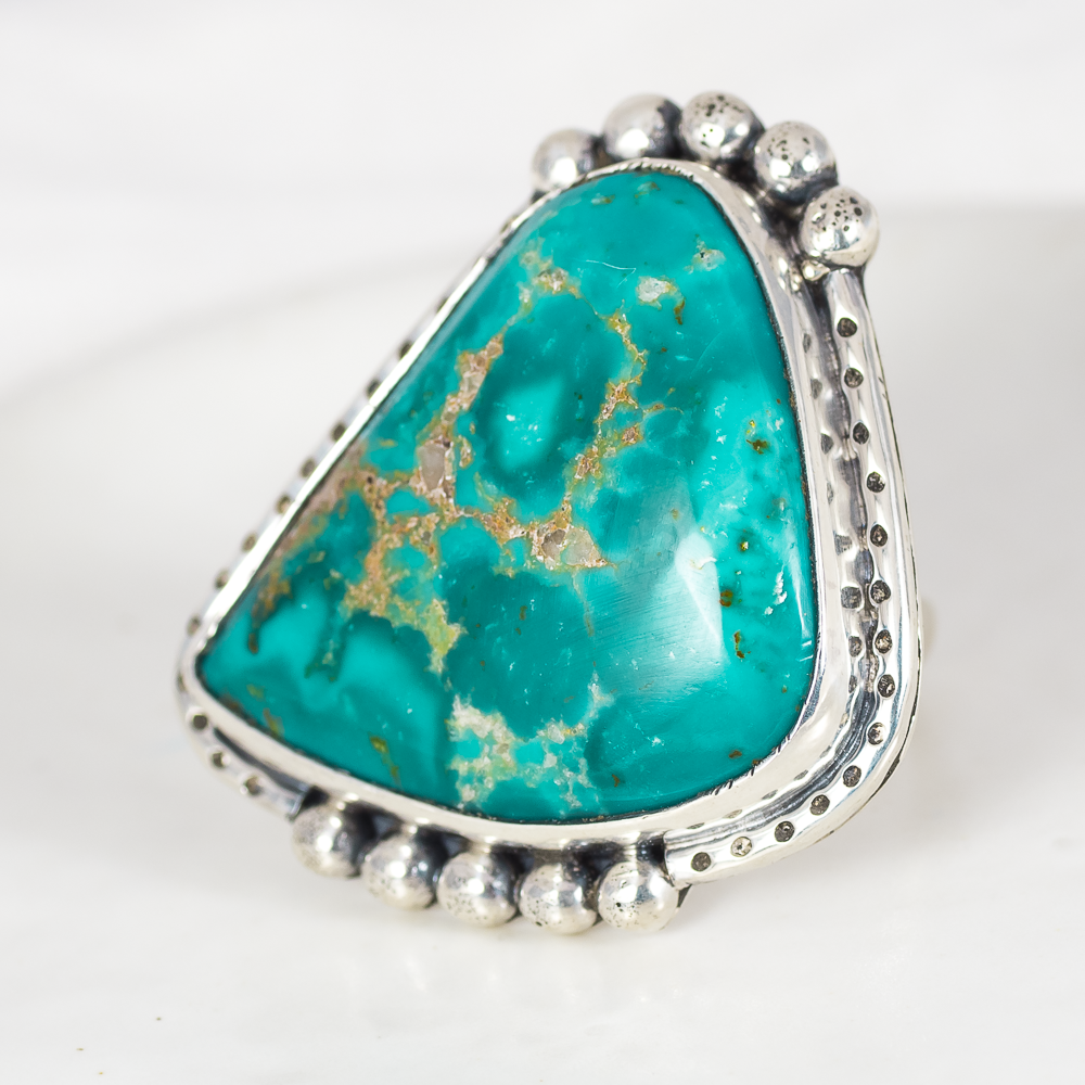 Wanderer Ring (F) ◇ Nevada Turquoise ◇ Size 8.5