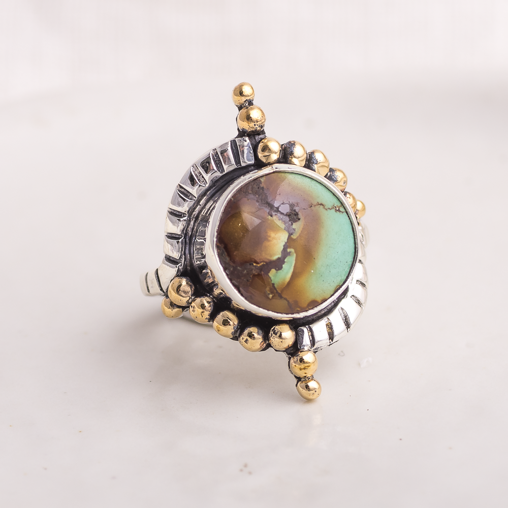 Origin Embrace Ring ◇ Nevada Turquoise ◇ Size 8