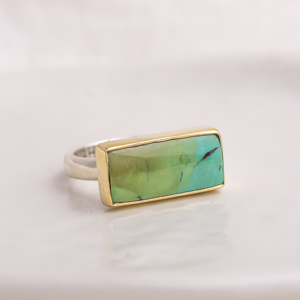 Horizontal Luminous Ring ◇ Hubei Turquoise ◇ Size 6