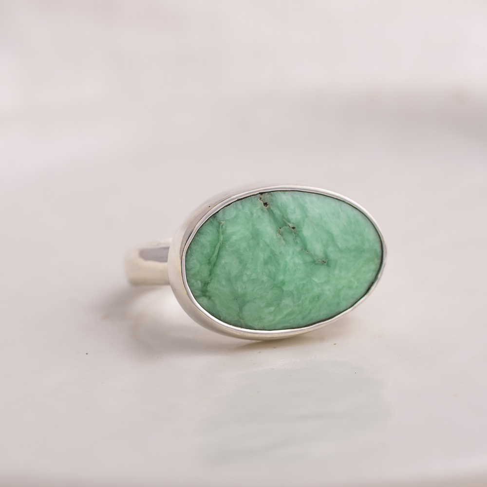 Luminous Ring ◇ Australian Green Variscite ◇ Size 7
