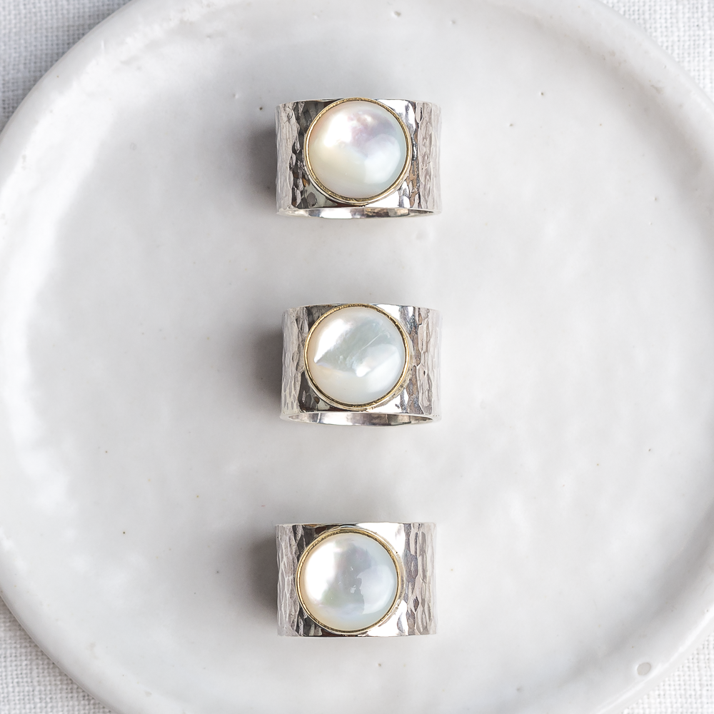 New Moon Ring ◇ Mother of Pearl ◇ Multiple Sizes