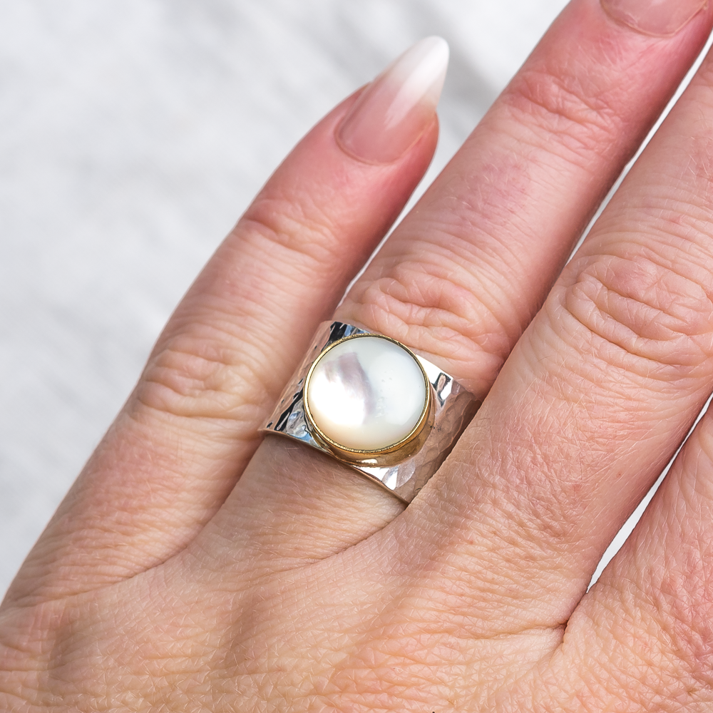 New Moon Ring ◇ Mother of Pearl ◇ Multiple Sizes