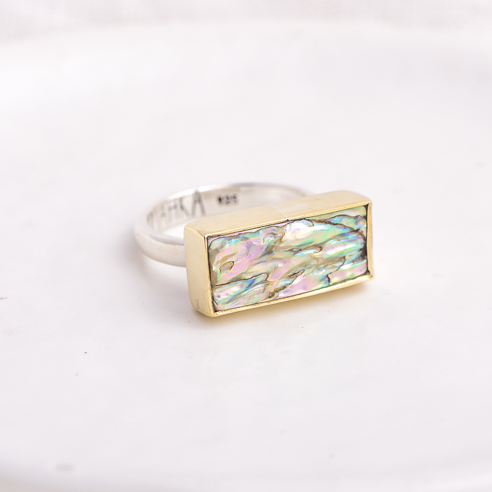 Horizontal Luminous Ring ◇ Abalone ◇ Size 7