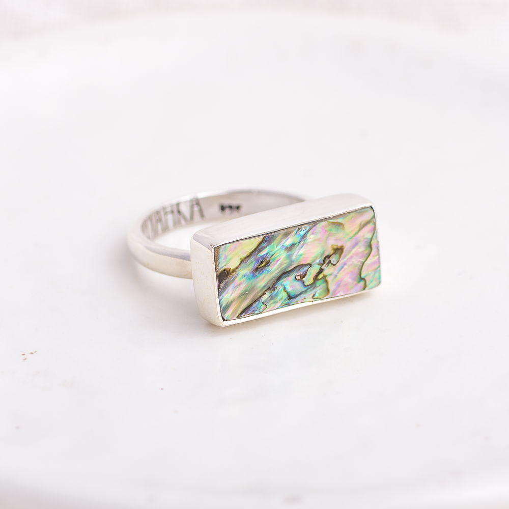 Horizontal Luminous Ring ◇ Abalone ◇ Size 7.5