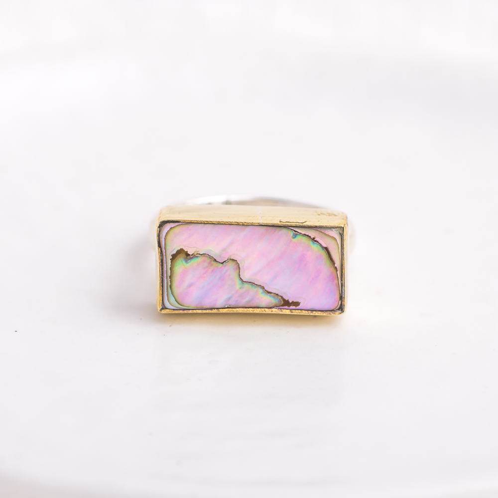 Horizontal Luminous Ring ◇ Abalone ◇ Size 7.5