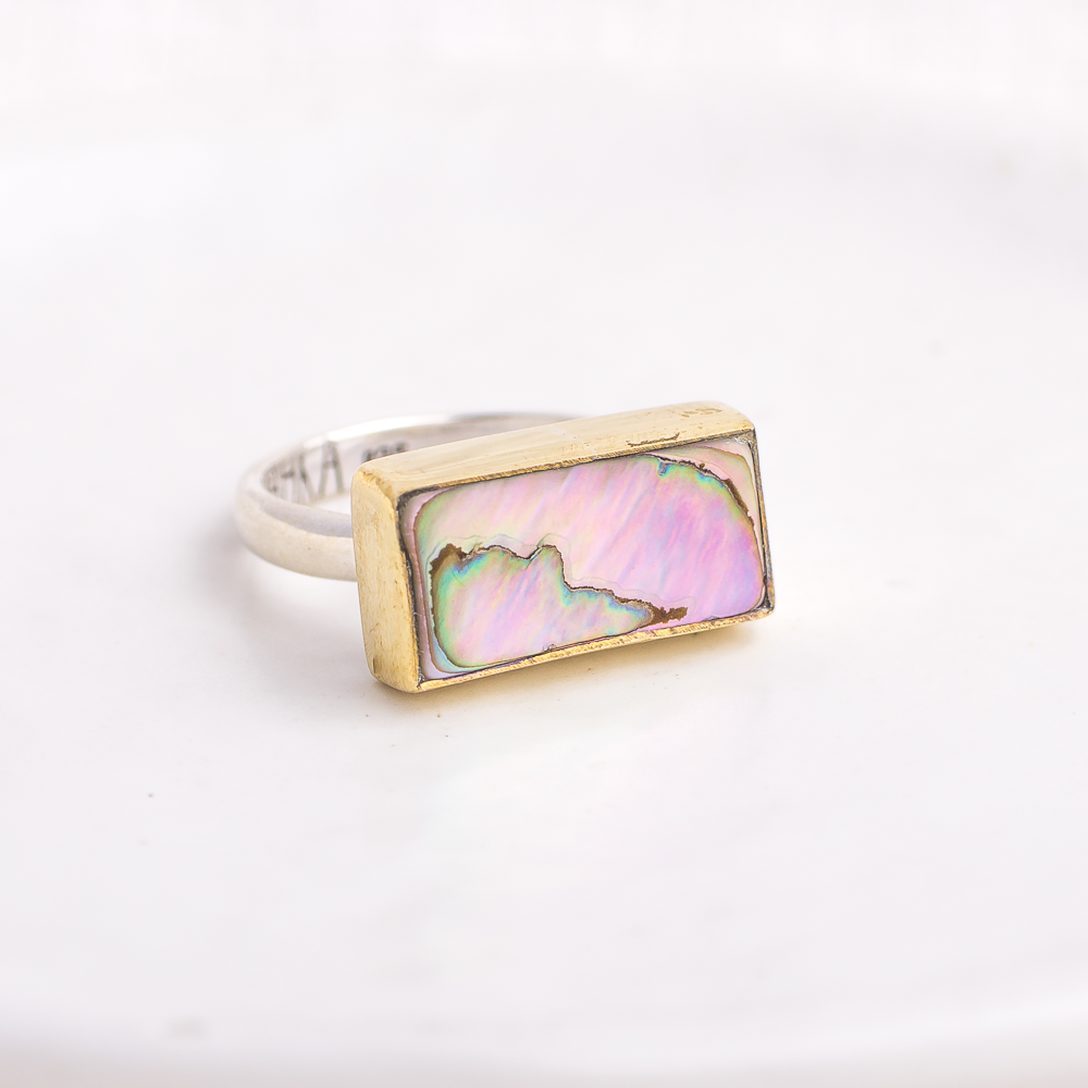 Horizontal Luminous Ring ◇ Abalone ◇ Size 7.5