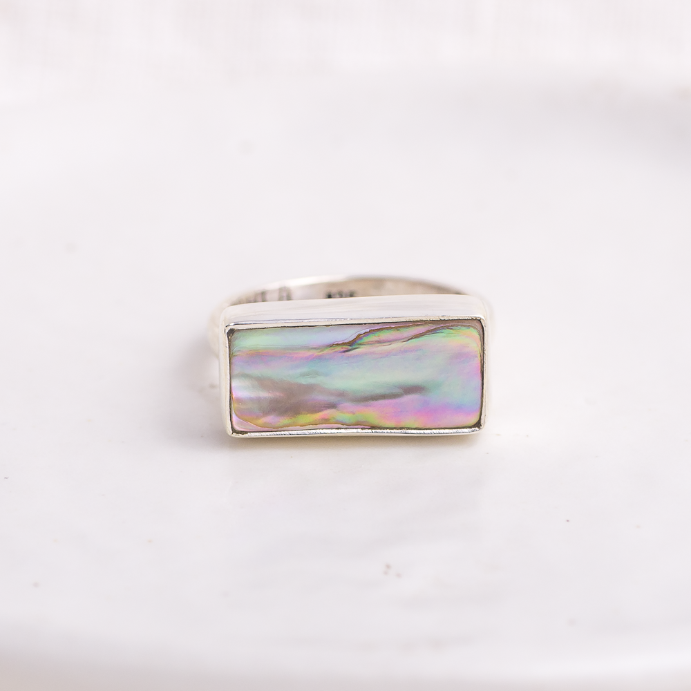 Horizontal Luminous Ring ◇ Abalone ◇ Size 8