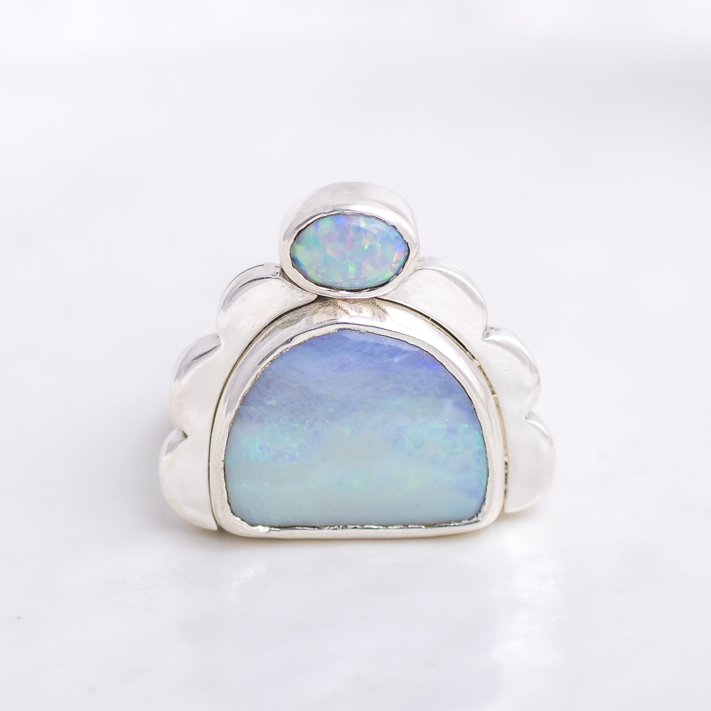 Tidal Ring ◇ Australian Opal ◇ Size 7