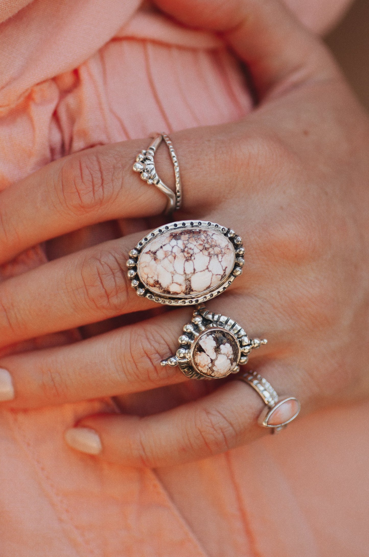 Origin Embrace Ring ◇ Wild Horse Magnesite ◇ Size 8