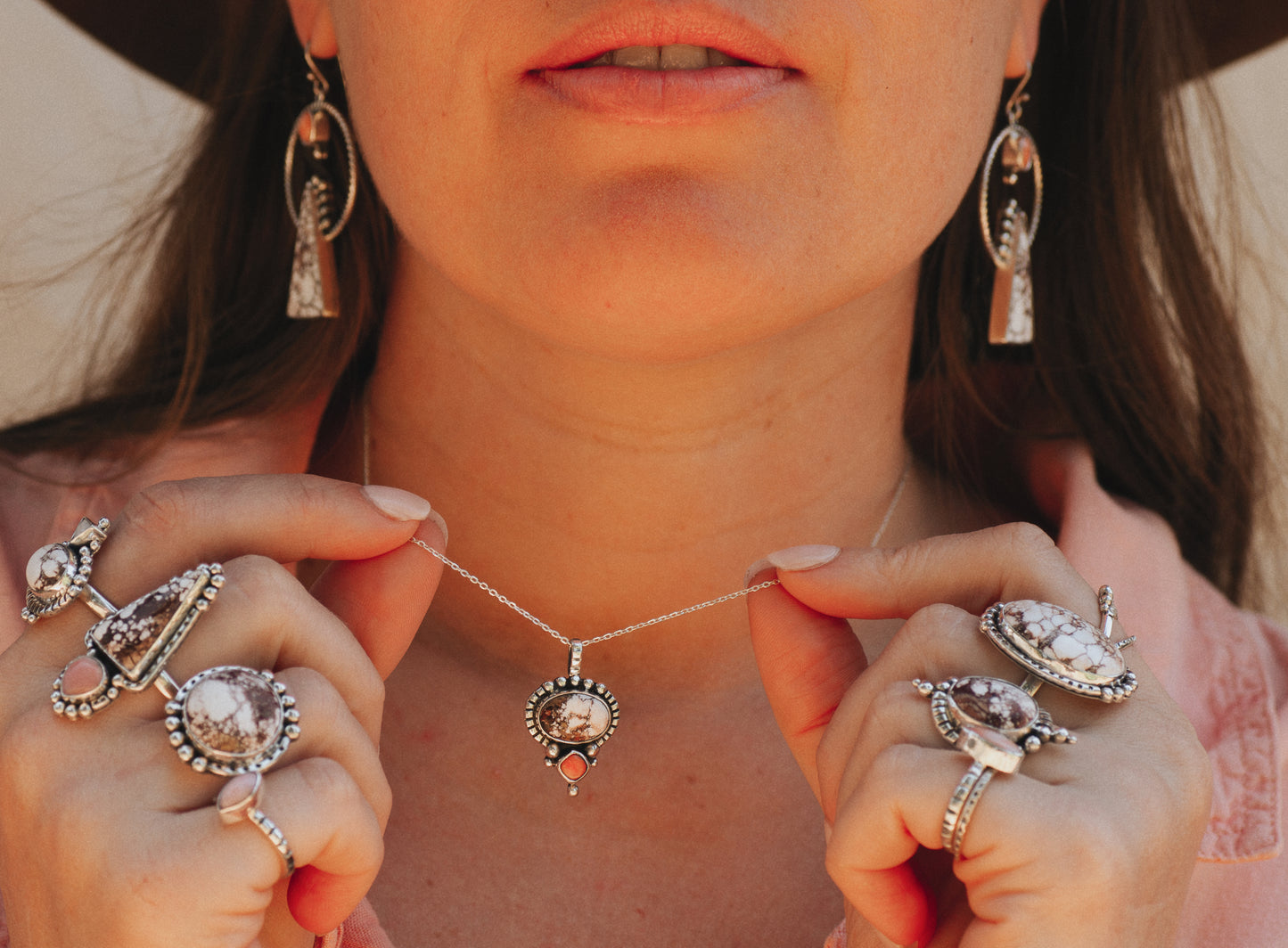 Dawn Necklace ◇ Wild Horse Magnesite + Pink Opal (Multi Listing)