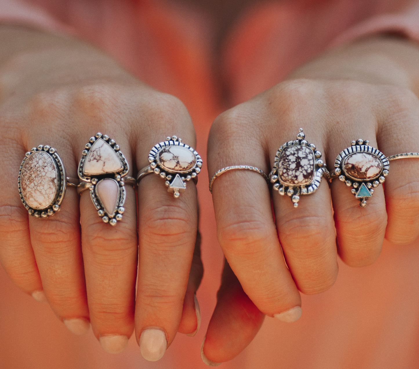 Wanderer Ring (D) ◇ Wild Horse Magnesite ◇ Size 7.5