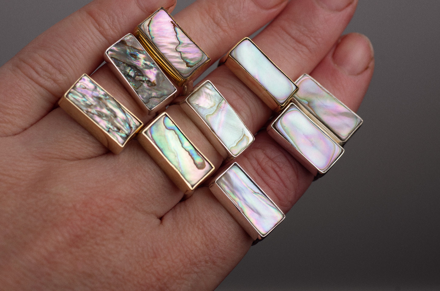 Horizontal Luminous Ring ◇ Abalone ◇ Size 7