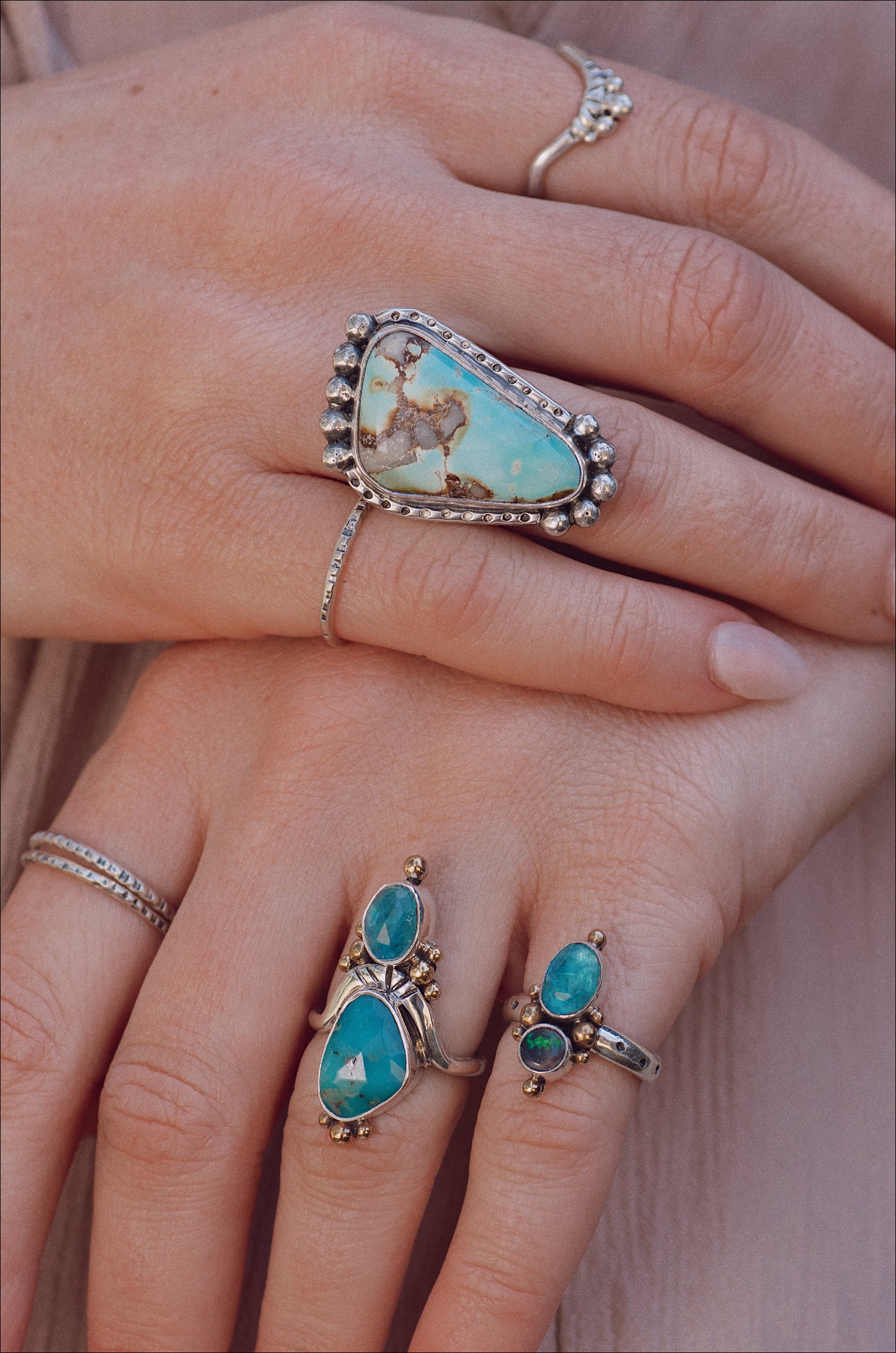 Wanderer Ring (E) ◇ Royston Turquoise ◇ Size 7.5