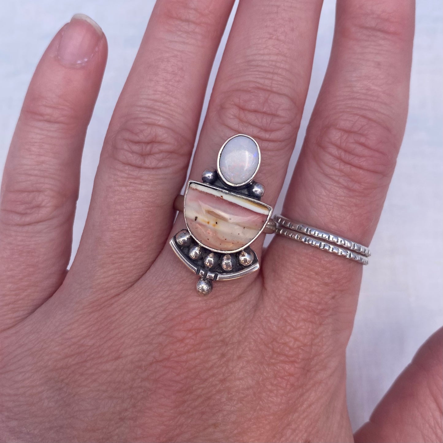Willow Creek Jasper Opal Ring - Size 9.5