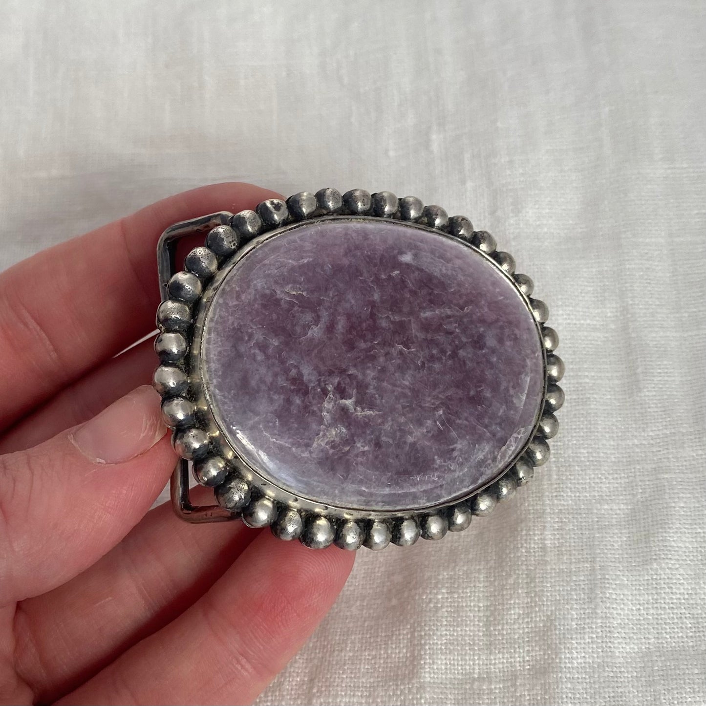 Lepidolite Belt Buckle 1