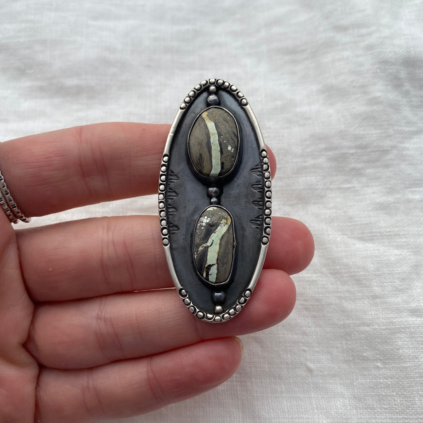 Variscite Shield Ring - Size 8