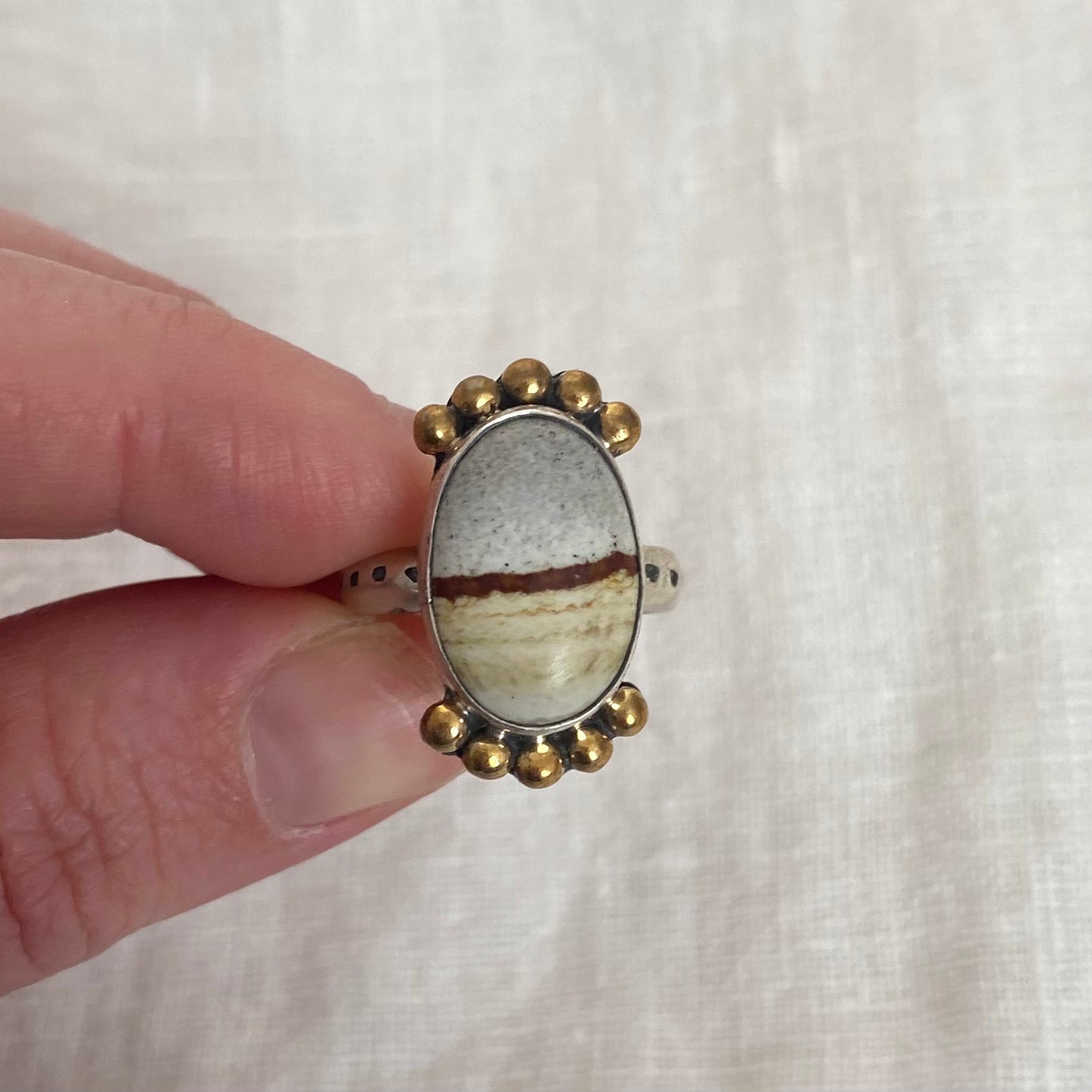 Landscape Jasper Ring - Size 7
