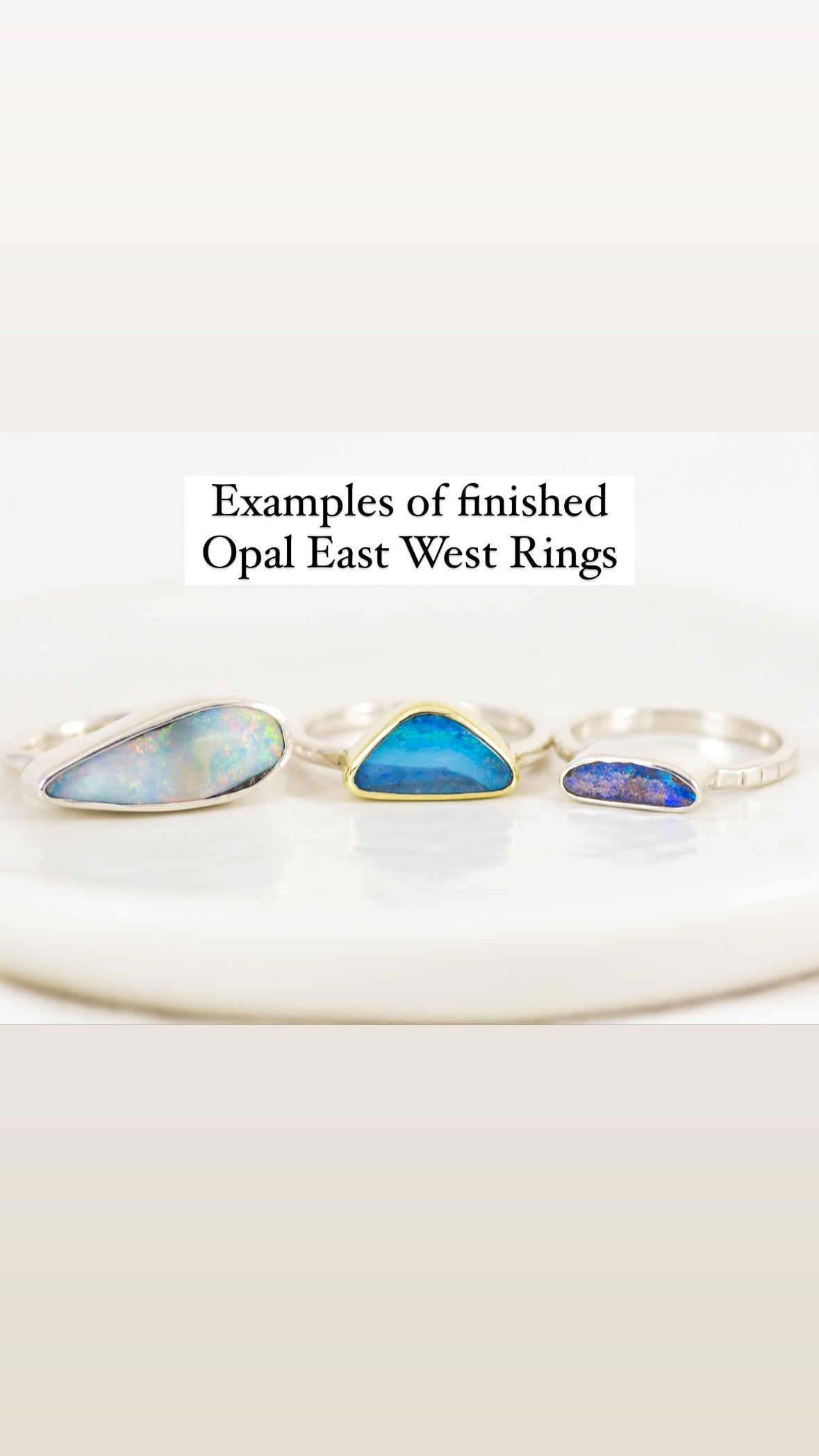 Opal East West Ring #1 (Pre-Order) ◇ Australian Opal ◇ Made in your size