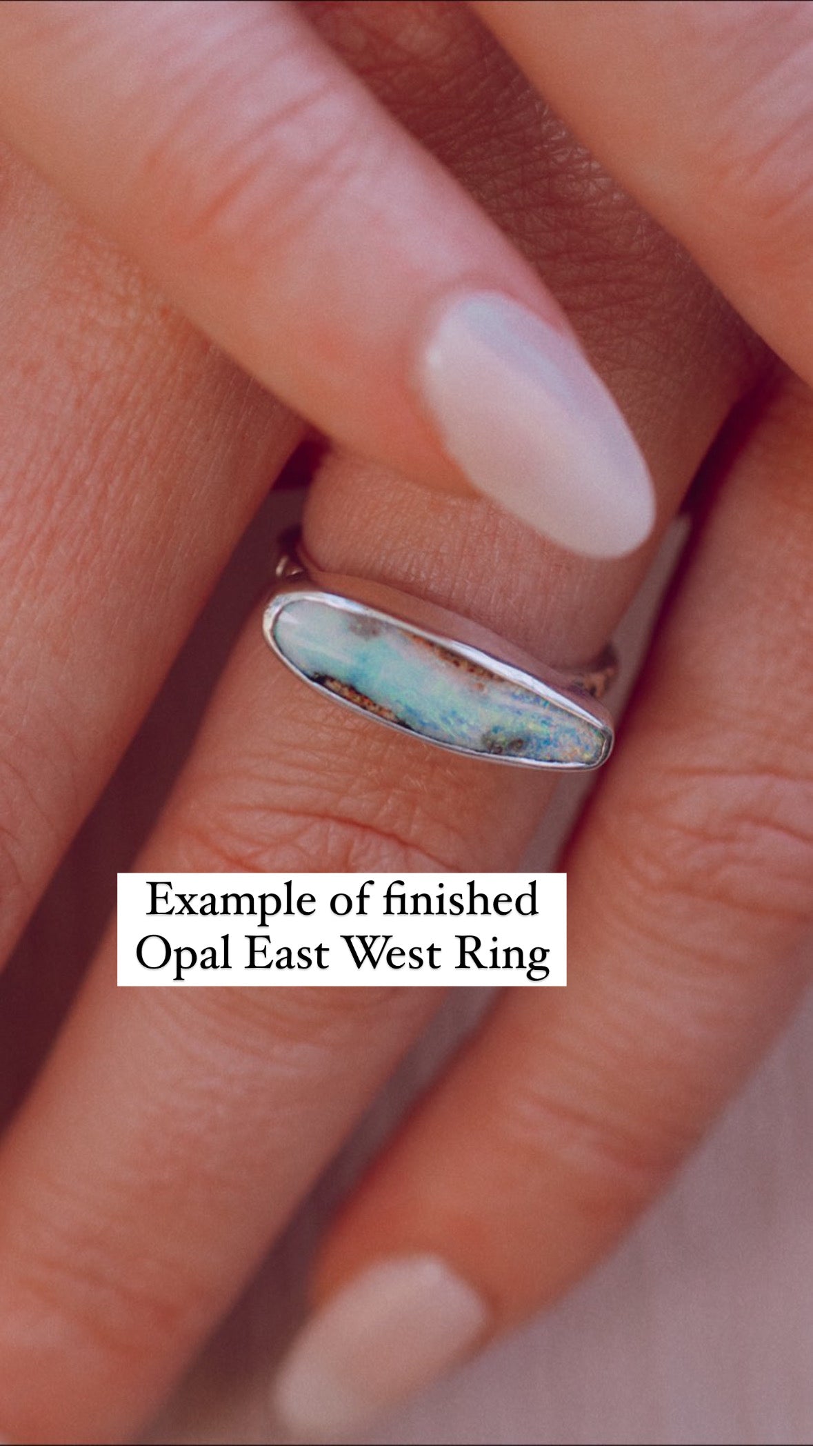 Opal East West Ring #9 (Pre-Order) ◇ Australian Opal ◇ Made in your size
