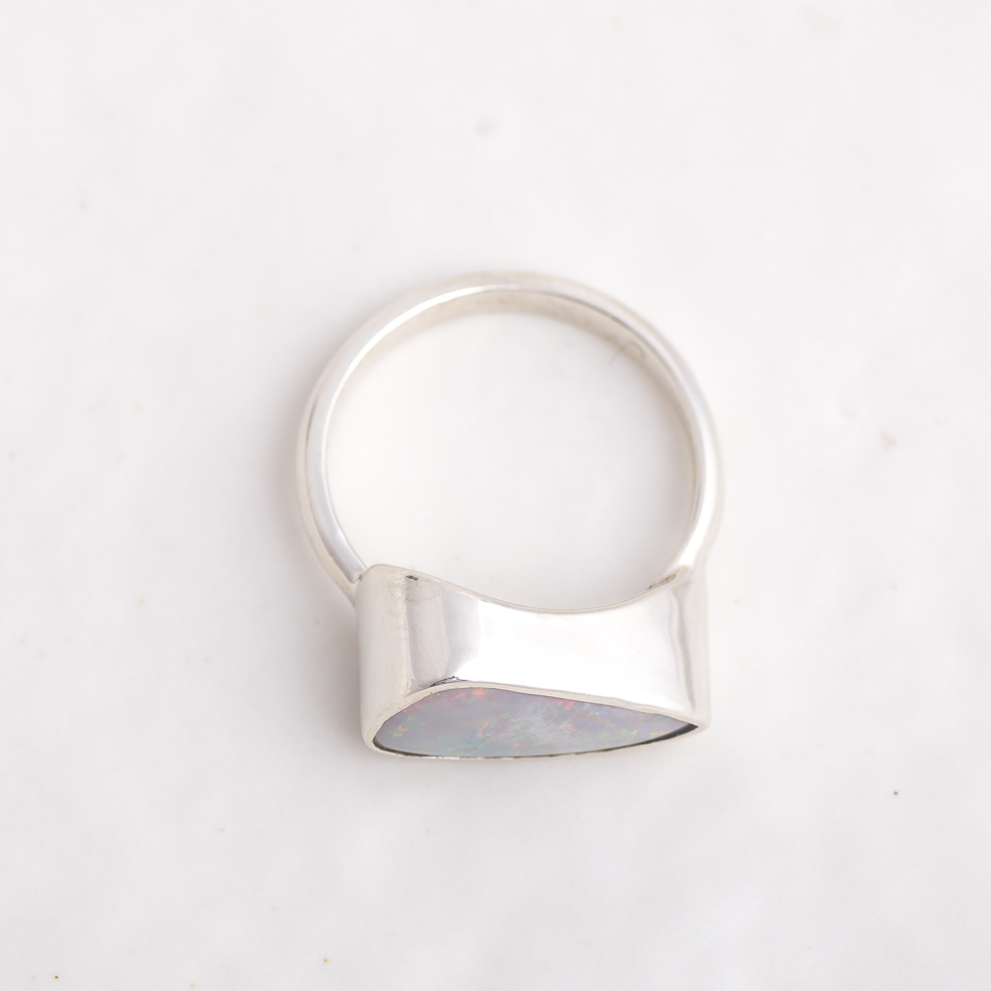 Opal East West Ring #10 ◇ Australian Opal ◇ Made in your size.