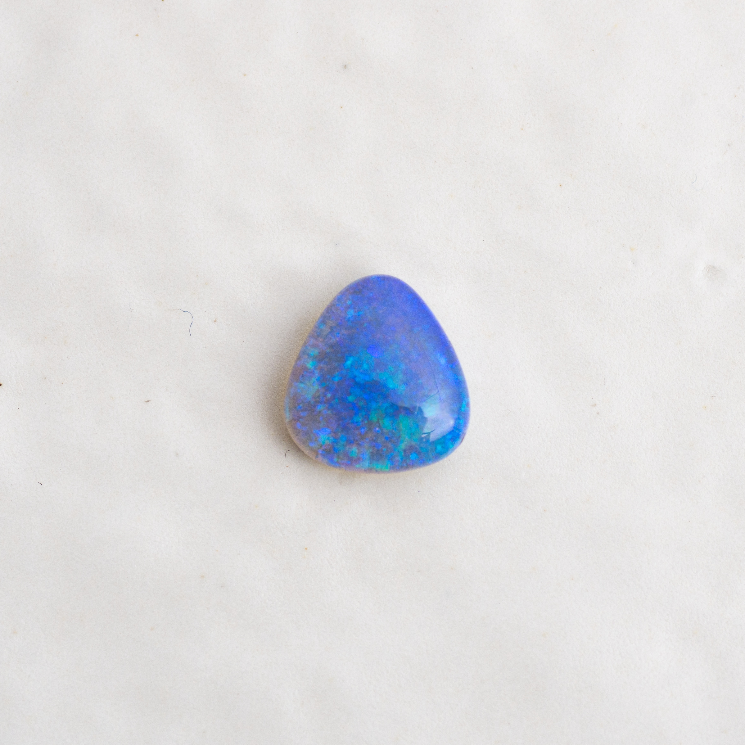 Australian Opal + Sapphire Radiant Mountain Ring