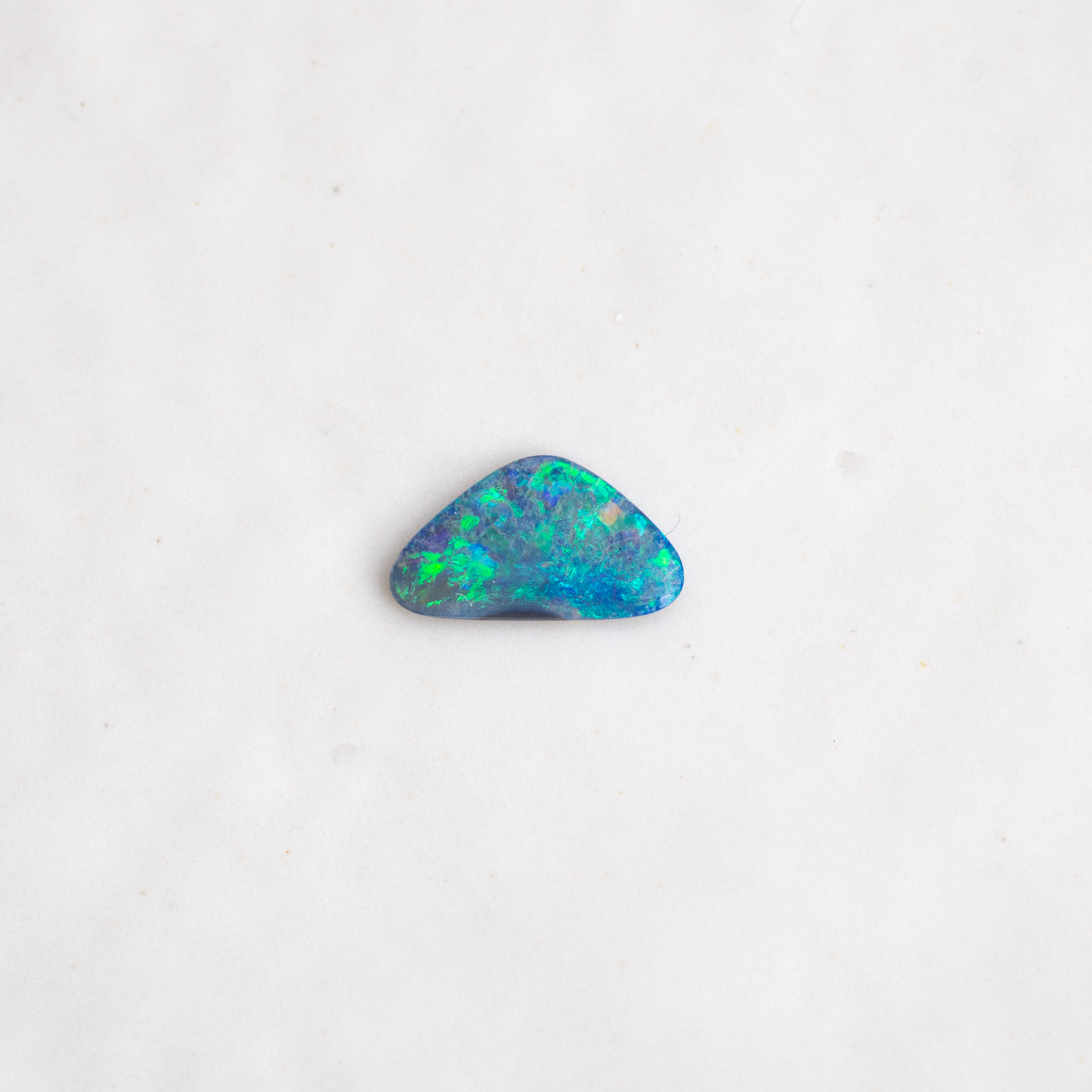 Australian Opal + Sapphire Radiant Mountain Necklace