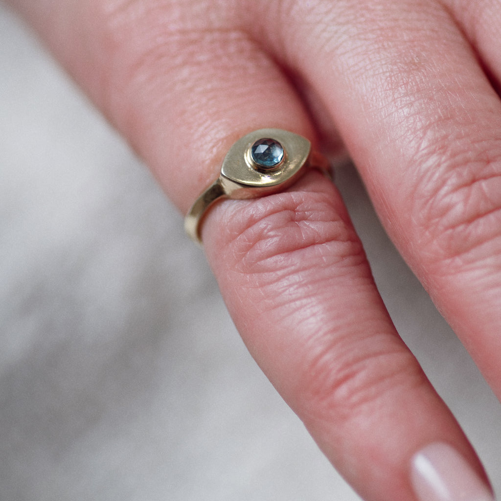 Mini Vision Ring ◇ Aquamarine ◇ Made in your size