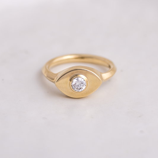 Solid Gold + Diamond Mini Vision Ring