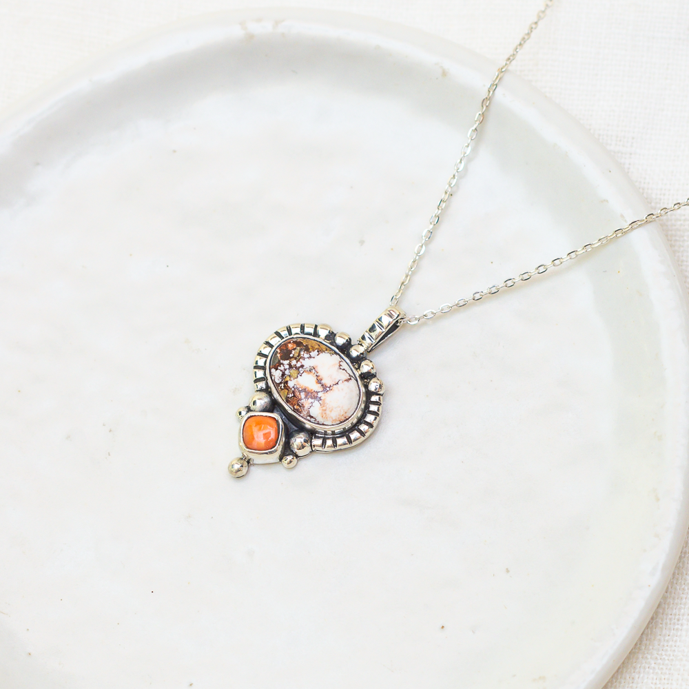 Dawn Necklace ◇ Wild Horse Magnesite + Pink Opal