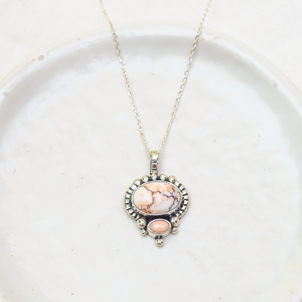 Dawn Necklace ◇ Wild Horse Magnesite + Pink Opal (Multi Listing)