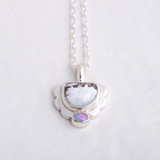 Mini Tidal Necklace  ◇ Wild Horse Magnesite + Australian Opal